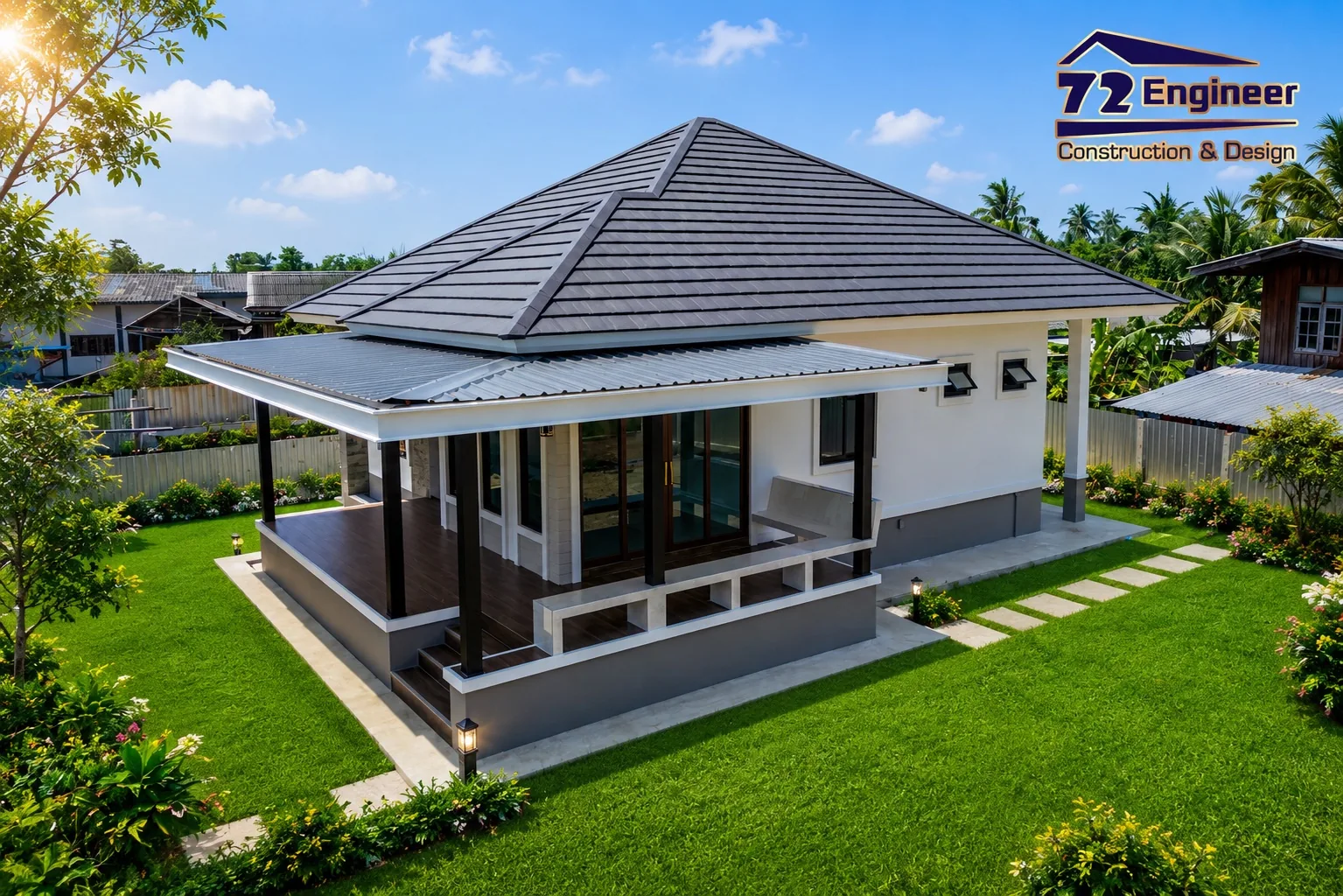 แบบบ้านพักอาศัย 1 ชั้น แบบที่ 1 จาก 72เอ็นจิเนีย